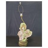 Vintage porcelain bust table lamp