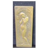 French Art Nouveau bronze  plaque "Eve"