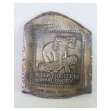 Vintage signed Sterling silver "Keep Muscle in