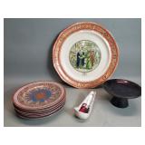 Group of ceramic, composite, and porcelain plates