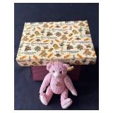 Steiff pink porcelain teddy bear