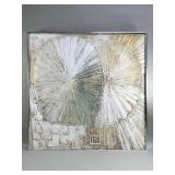 Contemporary textured mixed media abstract on