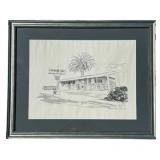 Framed Hooley signed print