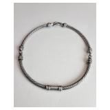 Sterling silver choker necklace