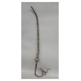 Vintage metal long stem opium pipe