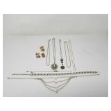 Costume jewelry with some sterling and marcasite