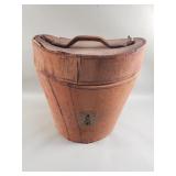 Vintage Knox New York fur top hat with leather