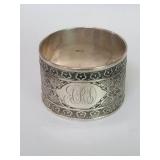 Antique silver napkin ring