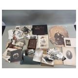 Group of antique photographs and postcards