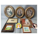 Group of vintage oil prints and lithographs