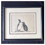 Framed "Magellanic Penguins" print