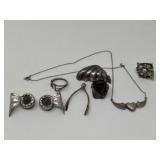 Group of silver jewelry