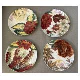 4 Rosanna Botanical holiday collection plates
