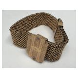 Antique Victorian style gold filled mesh sliding