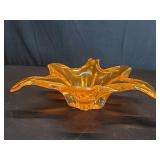 Mid century hand blown art glass bowl