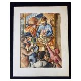 Vintage 1938 P. Resnack signed watercolor painting