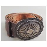 Vintage sterling silver concho buckle and