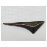 Vintage silver and onyx Modernist style