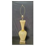 Mid century Murano hand blown glass table lamp