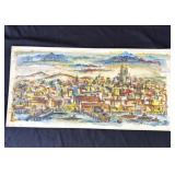 Vintage P. Resnack signed watercolor painting