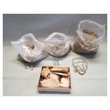 Group of vintage beaded jewelry Cowrie shell beads