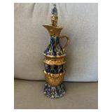 1965 Jim Bean ceramic decanter gold accent