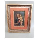 Antique oil painting on canvas depicting the