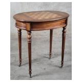 Contemporary walnut veneer single-drawer chess