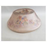 Art Deco hand painted glass shade