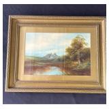 Vintage framed oil painting