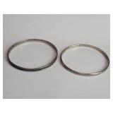 Pair of Mexican sterling silver bracelet