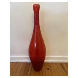 Vintage cherry red art vase