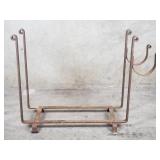 Vintage wrought iron log rack