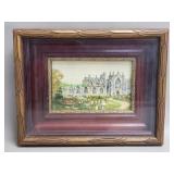 Vintage Maria Eaton watercolor on plastic