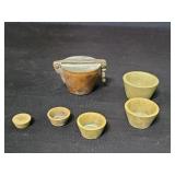 Vintage nest of brass apothecary weight set