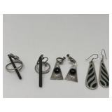 Group of 3 vintage sterling silver earrings