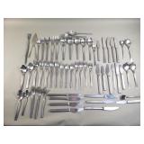 Group of stainless steel flatware