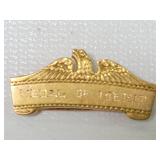14k gold Medal of Merit brooch