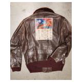 WWII era leather bomber jacket hand painted