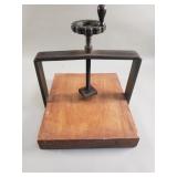 Vintage manual paper press