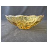 Vintage amber glass bowl