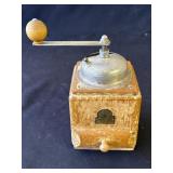 Vintage wood coffee grinder