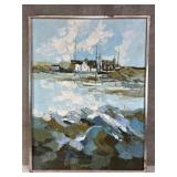 Signed Albert Swayhoover "Rocky Coast" impasto