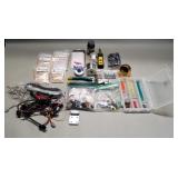 Klein punchdown tool, solder wire, wire cutters,