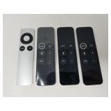 Group of Apple TV remotes