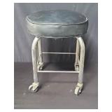 Vintage chrome base with  vinyl top stool