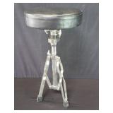 Chrome and vinyl throne drummer stool