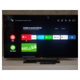 Sony 49" Bravia 4K smart TV with remote control