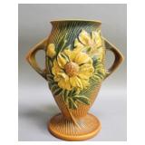 Vintage Roseville Pottery double-handled vase