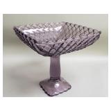 Vintage amethyst glass compote